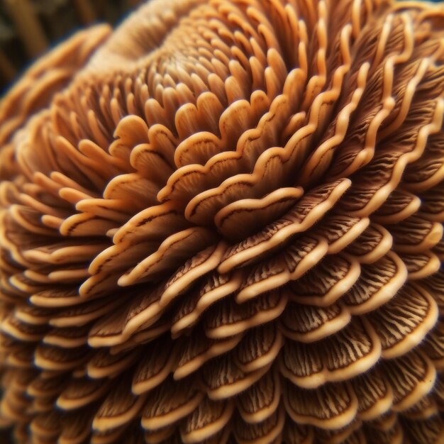 Um close-up de um cogumelo com o número 2 nele