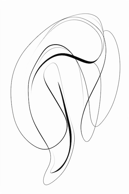 um close-up de um desenho de uma mulher com um cabelo longo generativo ai