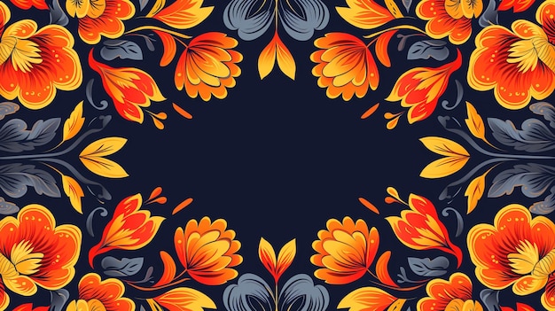 um close-up de um desenho floral com um fundo azul generativo ai