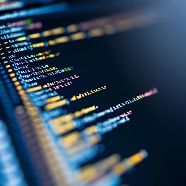 Um close-up de um editor de código com código HTML e CSS visível