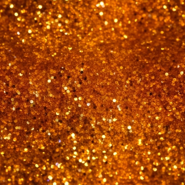 Foto um close-up de um fundo brilhante dourado com um monte de pequenos pontos generativos ai