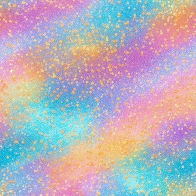 Um close-up de um fundo colorido com muitas estrelas generativas ai