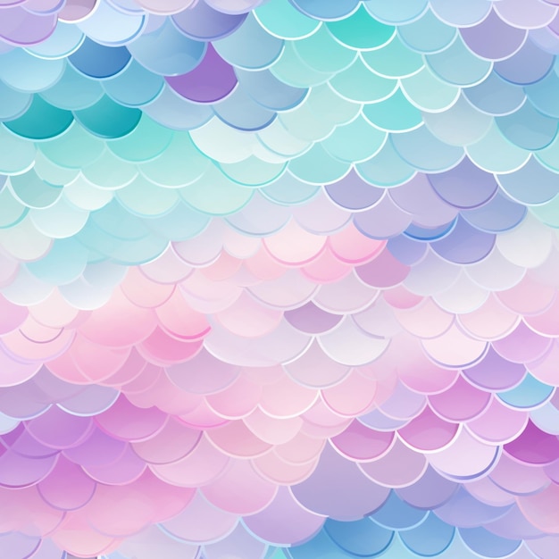 Foto um close-up de um fundo colorido com um monte de escamas de peixe generativo ai