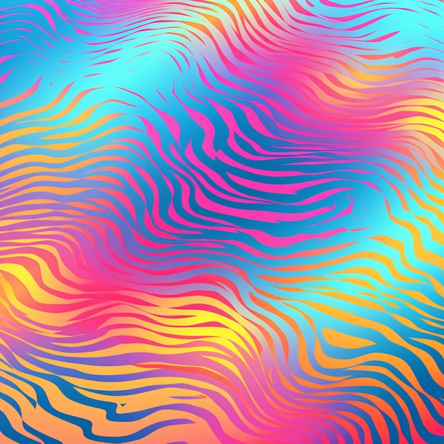 um close-up de um fundo colorido com um padrão de zebra generativo ai