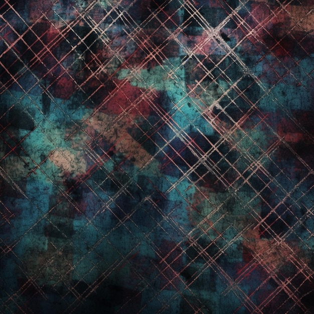 Um close-up de um fundo colorido com uma grade de quadrados generative ai