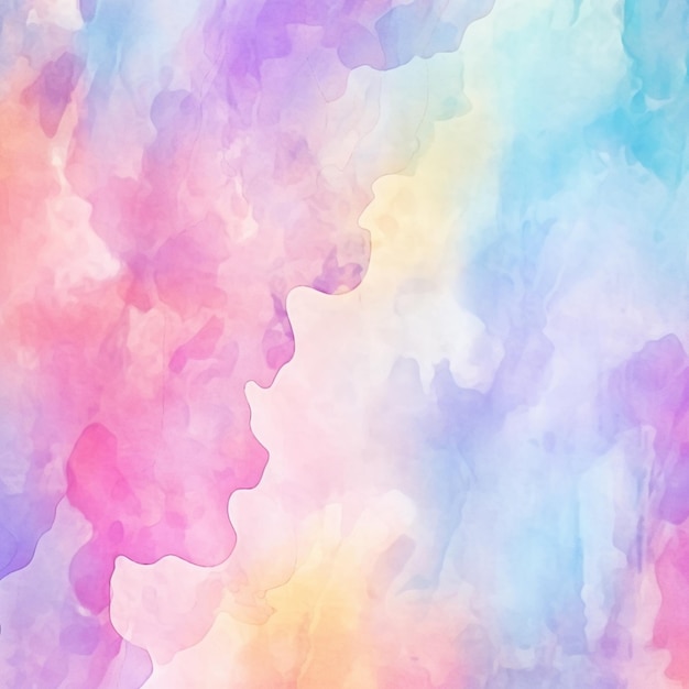 Um close-up de um fundo de aquarela colorido com um ai gerador de nuvens