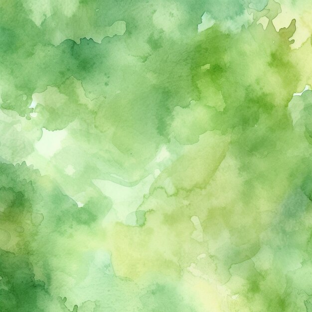 Foto um close-up de um fundo de aquarela verde e amarelo generativo ai
