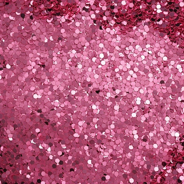 Foto um close-up de um fundo de brilho rosa com um monte de círculos generativo ai