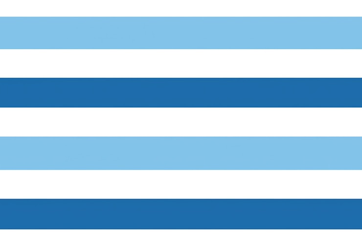 Foto um close-up de um fundo listrado azul e branco com um ai gerador de relógio
