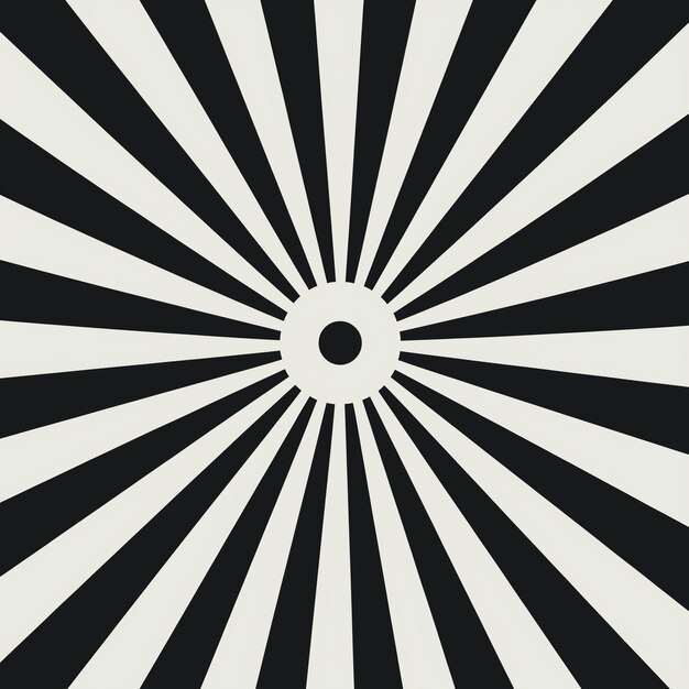 um close-up de um fundo listrado preto e branco com um sunburst generativo ai