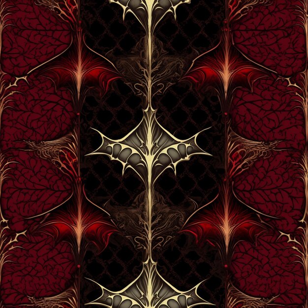 Um close-up de um fundo vermelho e preto com um padrão generativo ai