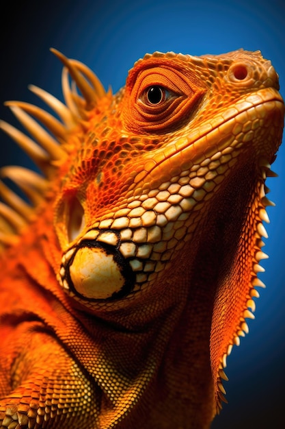 Um close-up de um lagarto