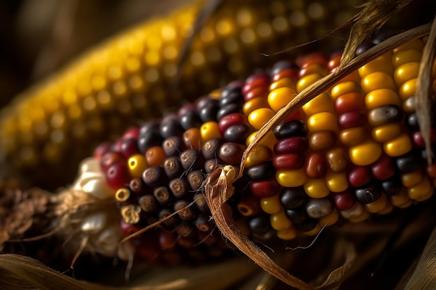 Um close-up de um milho com a palavra agave nele