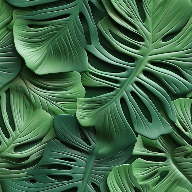 Um close-up de um monte de folhas verdes.