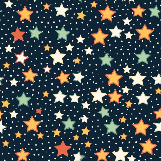 um close-up de um padrão de estrelas em um fundo escuro ai generativo