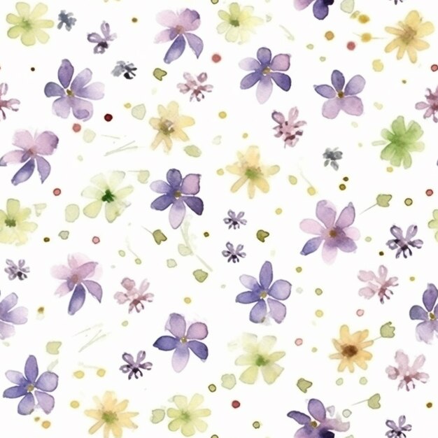 Foto um close-up de um padrão de flores em um fundo branco generativo ai