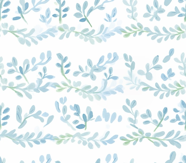 um close-up de um padrão de folhas azuis e verdes generativo ai