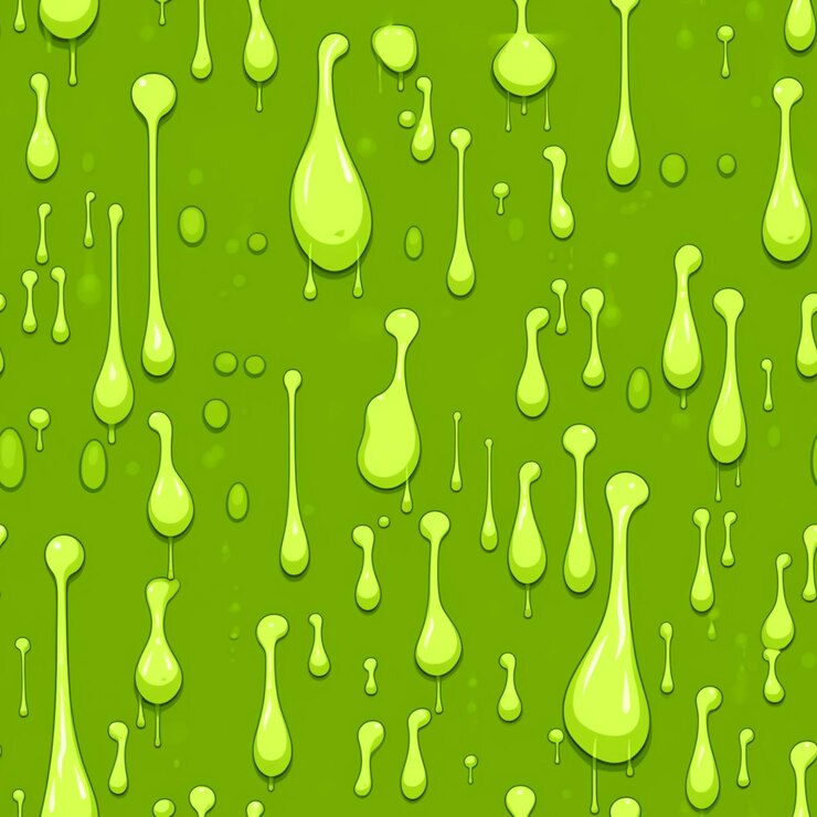 Foto um close-up de um padrão de gotas líquidas verdes em um fundo verde generativo ai