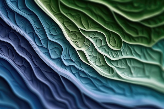 Um close-up de um padrão de papel colorido com a palavra folha nele.