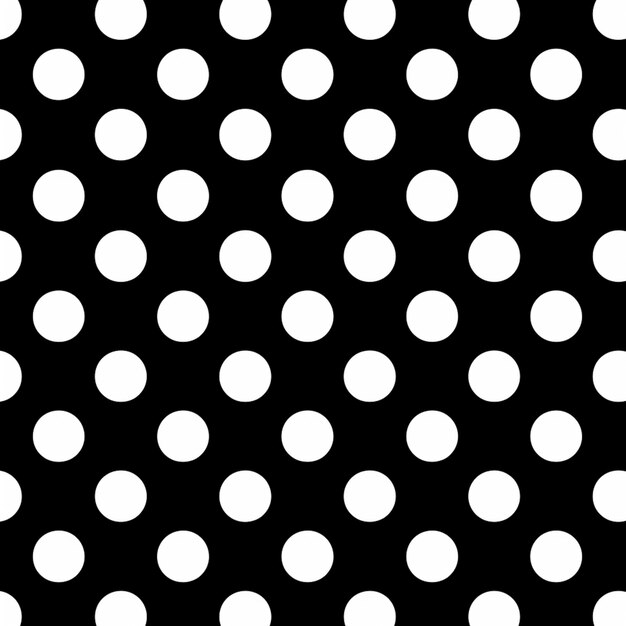 Foto um close-up de um padrão de polka dot preto e branco generativo ai