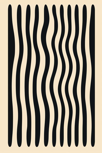 Foto um close-up de um padrão listrado preto e branco em um fundo bege generativo ai