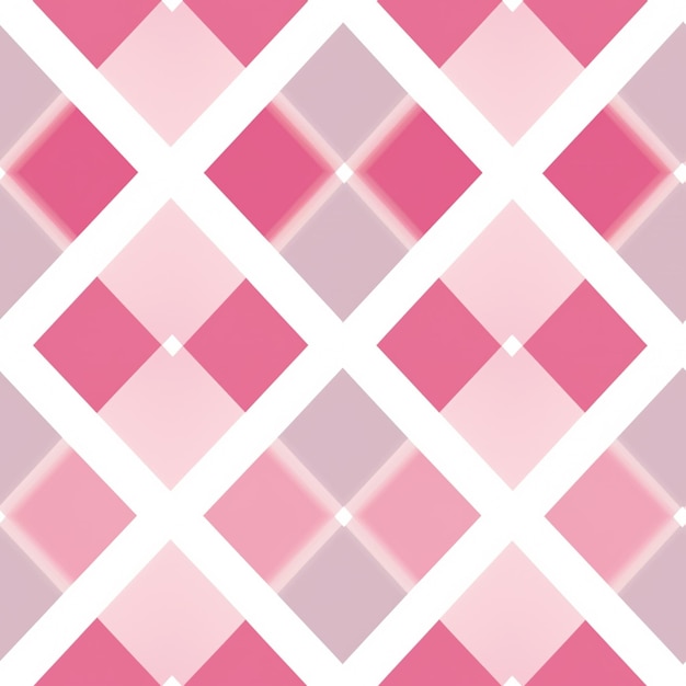 um close-up de um padrão quadradinho rosa e branco generativo ai