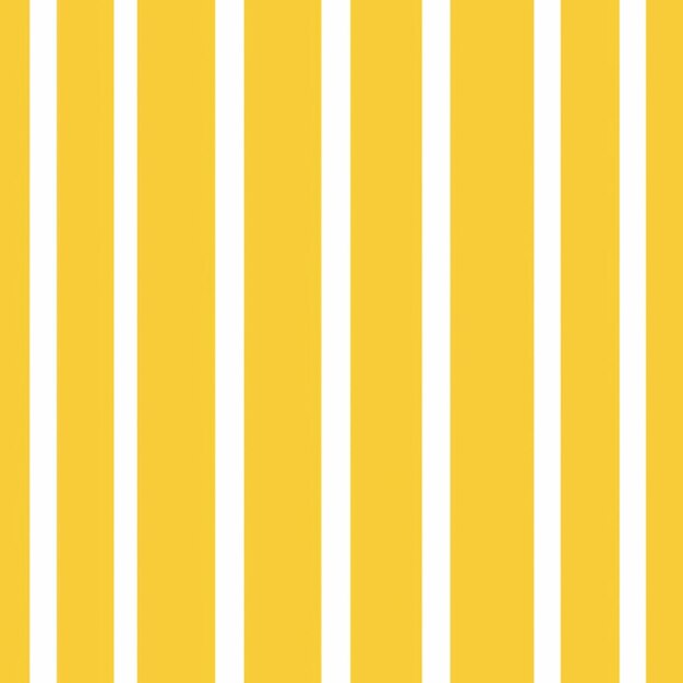 Um close-up de um papel de parede listrado amarelo e branco generativo ai