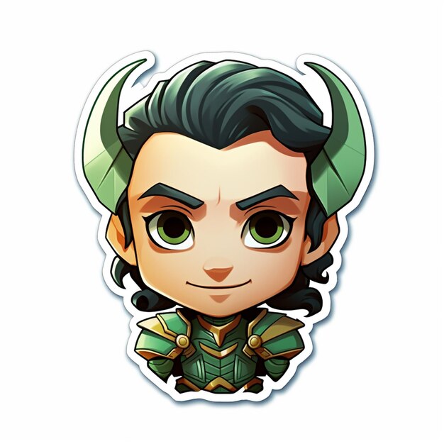 um close-up de um personagem de desenho animado de um homem loki generative ai