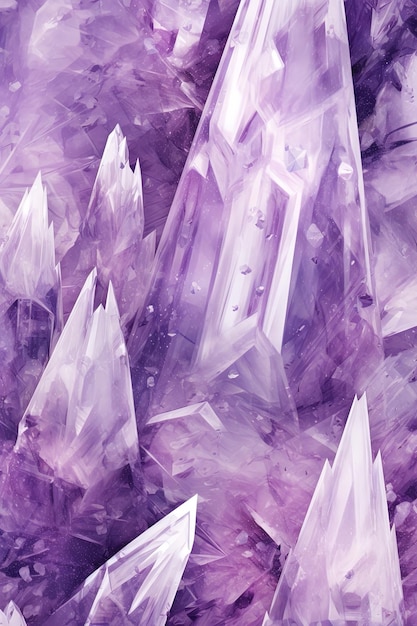 Um close-up de um púrpura e cristais púrpura.