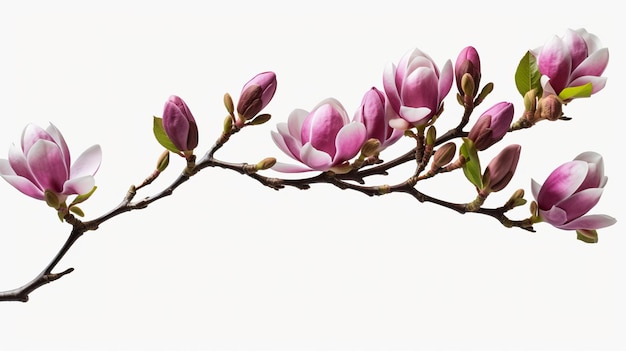 Um close-up de um ramo de uma imagem ai generativa de flor
