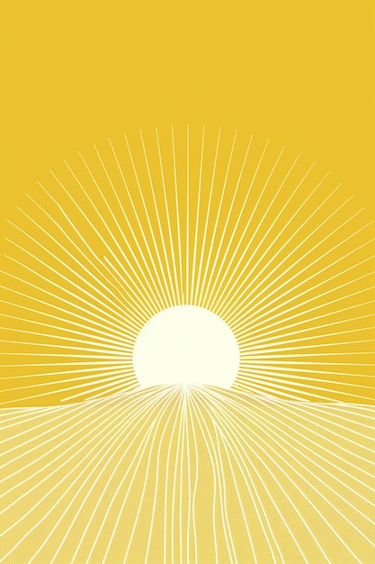 um close-up de um sol amarelo e branco com um fundo de céu generativo ai