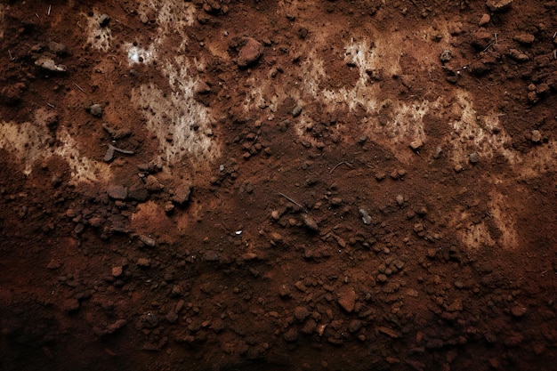 Um close-up de um solo marrom com a palavra sujeira nele