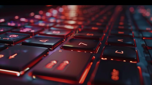 um close-up de um teclado com as letras l nele