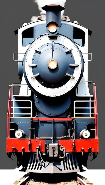 Foto um close-up de um trem com o número 6 na frente