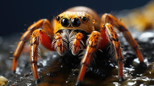 um close-up de uma aranha