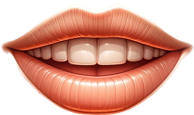 um close-up de uma boca feminina com um lábio vermelho