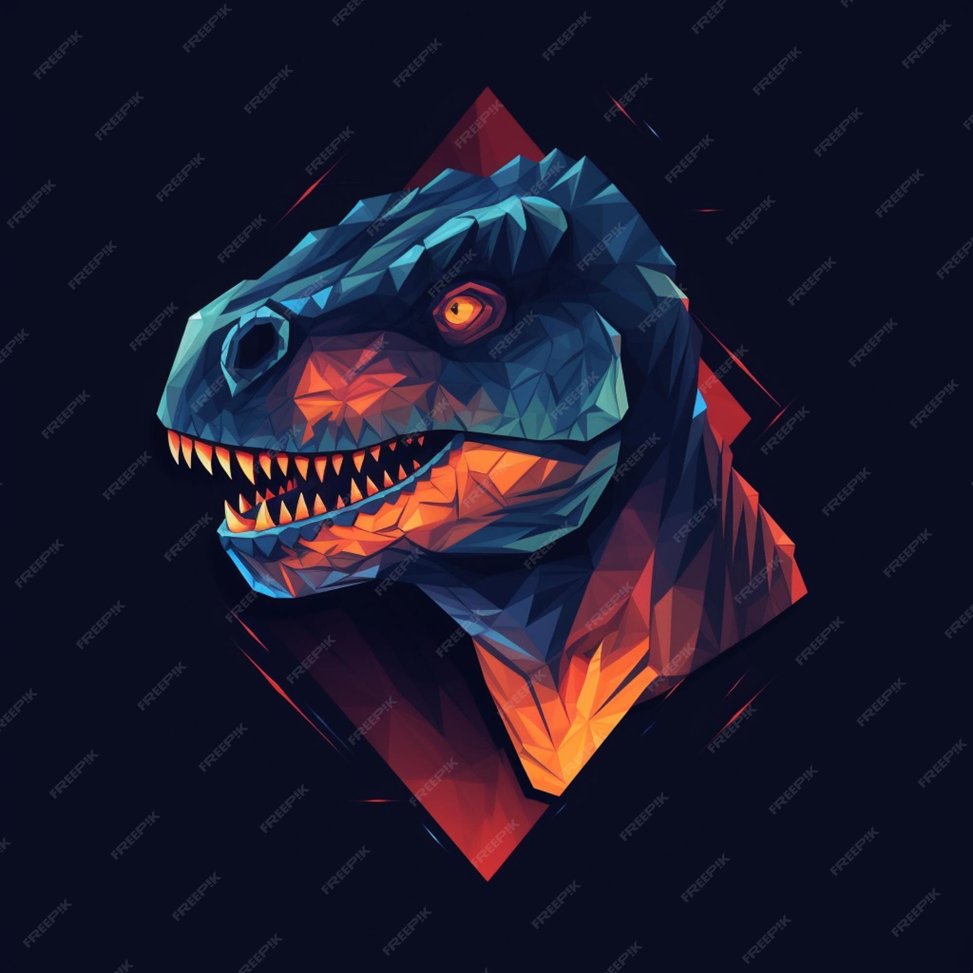 Dinossauro Velociraptor / rosto / cabeça / Desenho