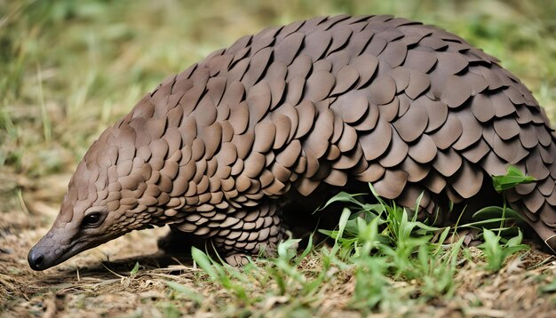 Foto um close-up de uma cabeça e corpo de hiena