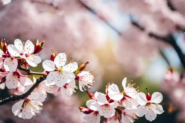 um close-up de uma cerejeira com flores brancas