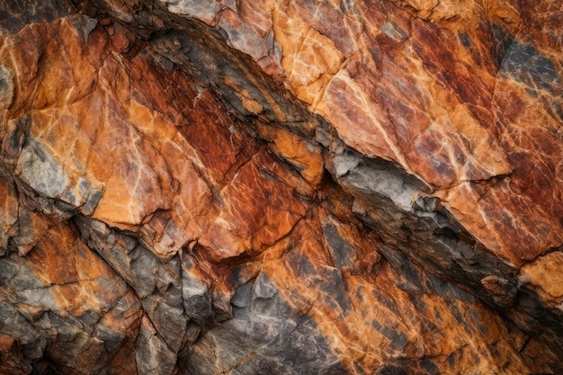 Um close-up de uma face de rocha com a palavra rock nela