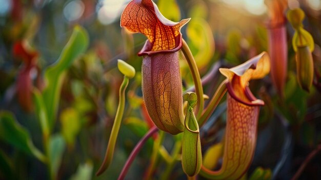 Foto um close-up de uma flor com um fundo desfocado