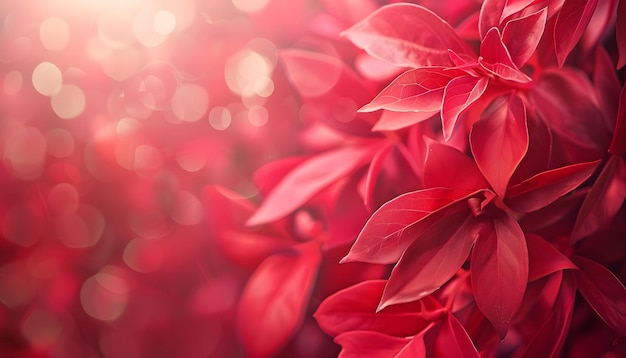 um close-up de uma flor vermelha com o sol brilhando através dela