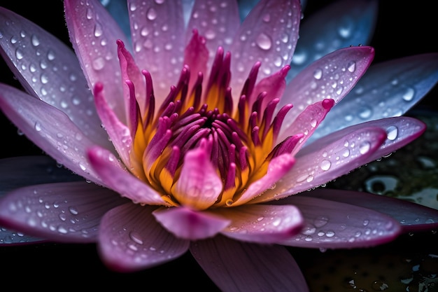 Um close-up de uma flor