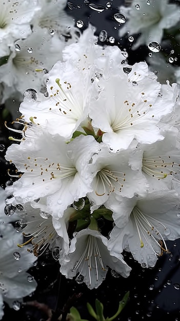 Foto um close-up de uma flor