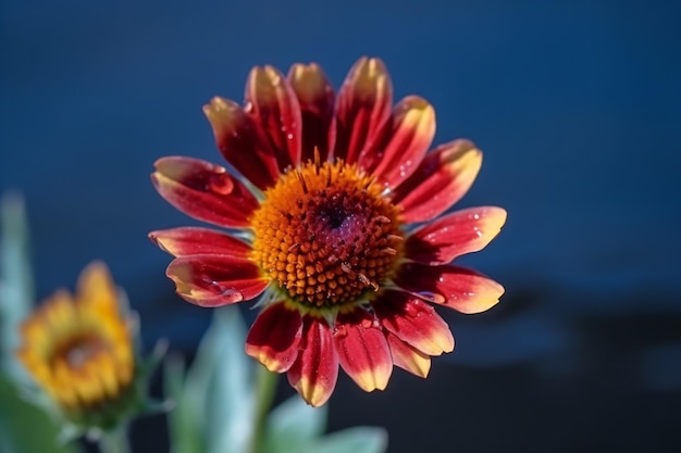 Um close-up de uma flor