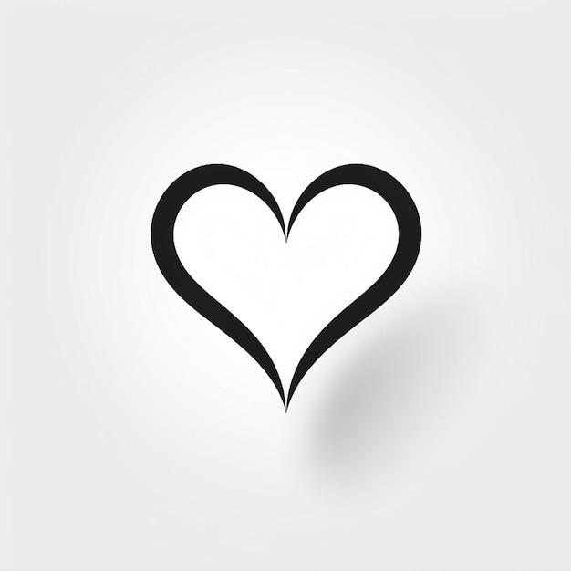 Foto um close-up de uma forma de coração em um fundo branco generativo ai