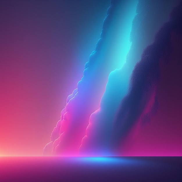 Um close-up de uma formação de nuvem colorida com um ai generativo de luz brilhante