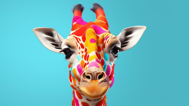 um close-up de uma girafa