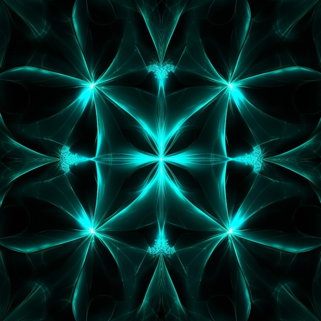 Foto um close-up de uma imagem gerada por computador de uma flor azul generativa ai