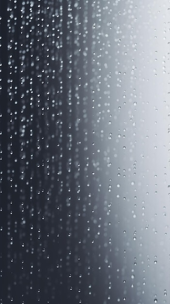 Um close-up de uma janela com gotas de chuva sobre ela